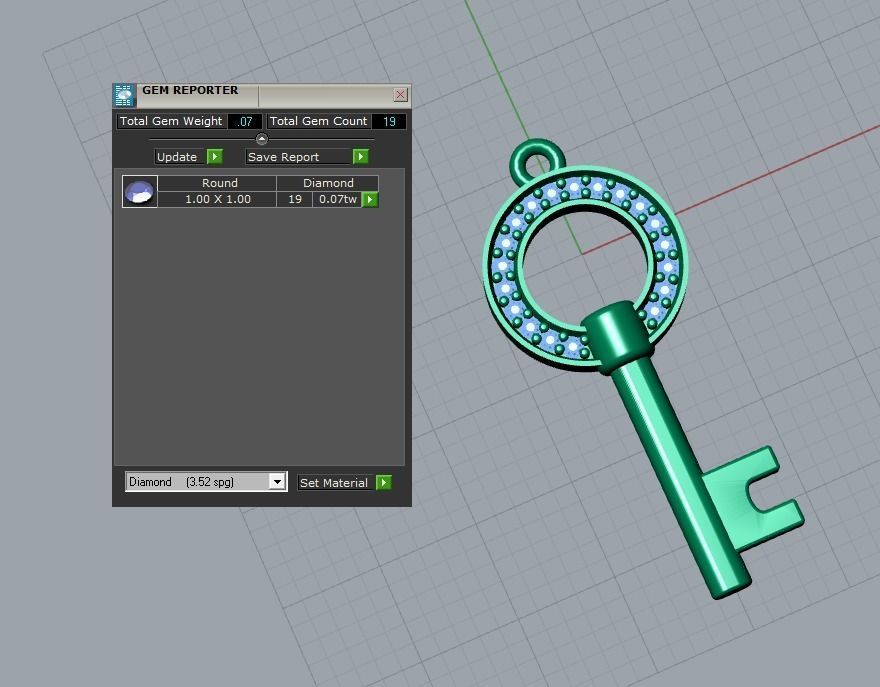 key pendant 3D print model_5