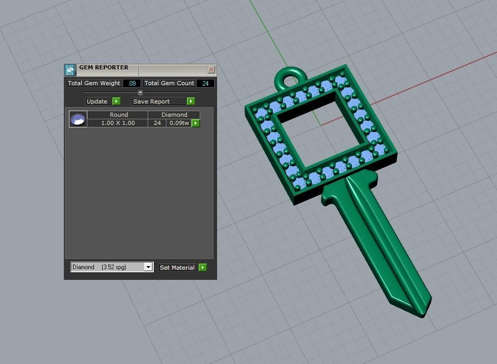 key pendant 3D print model_5