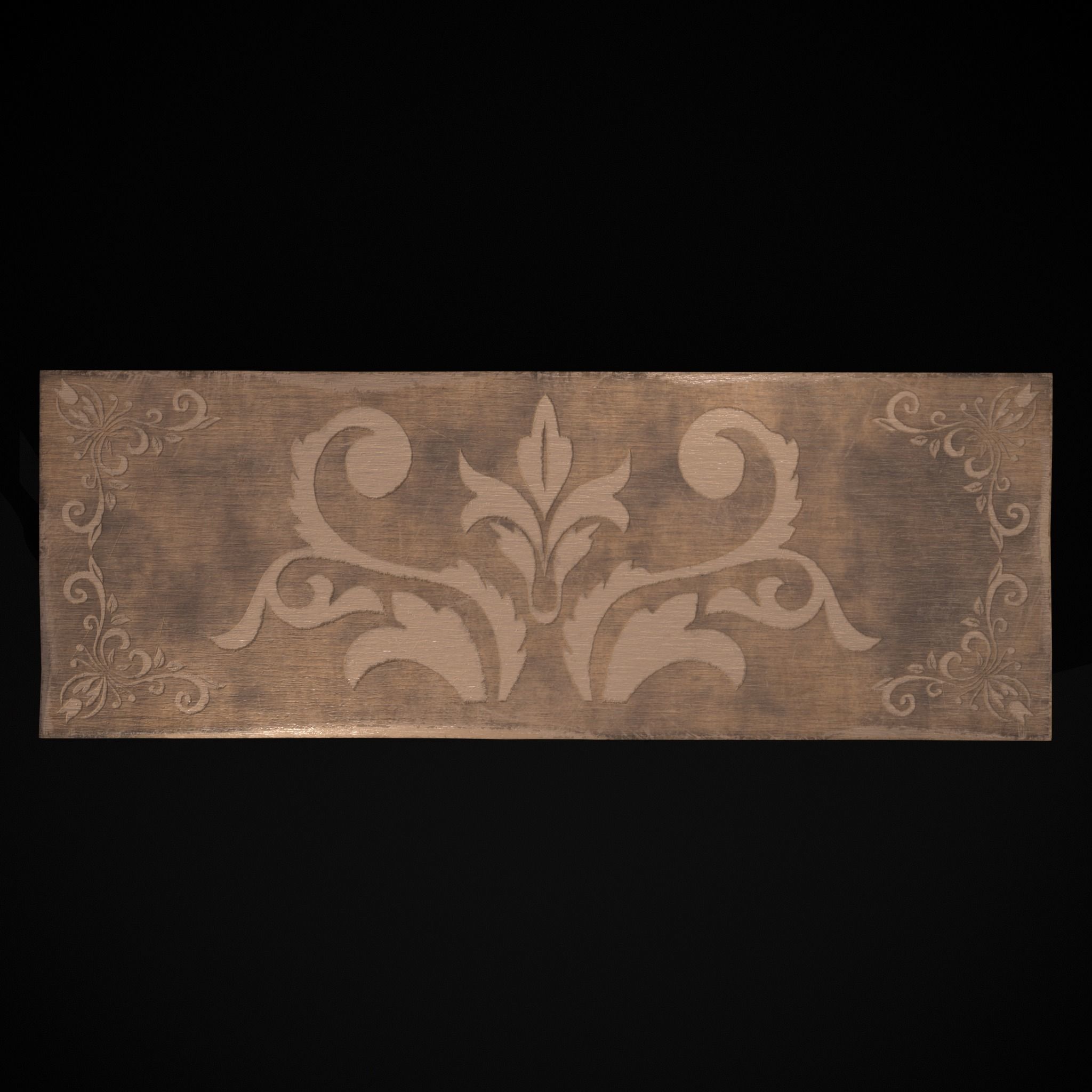 Long Renaissance Table Low-poly 3D model_11