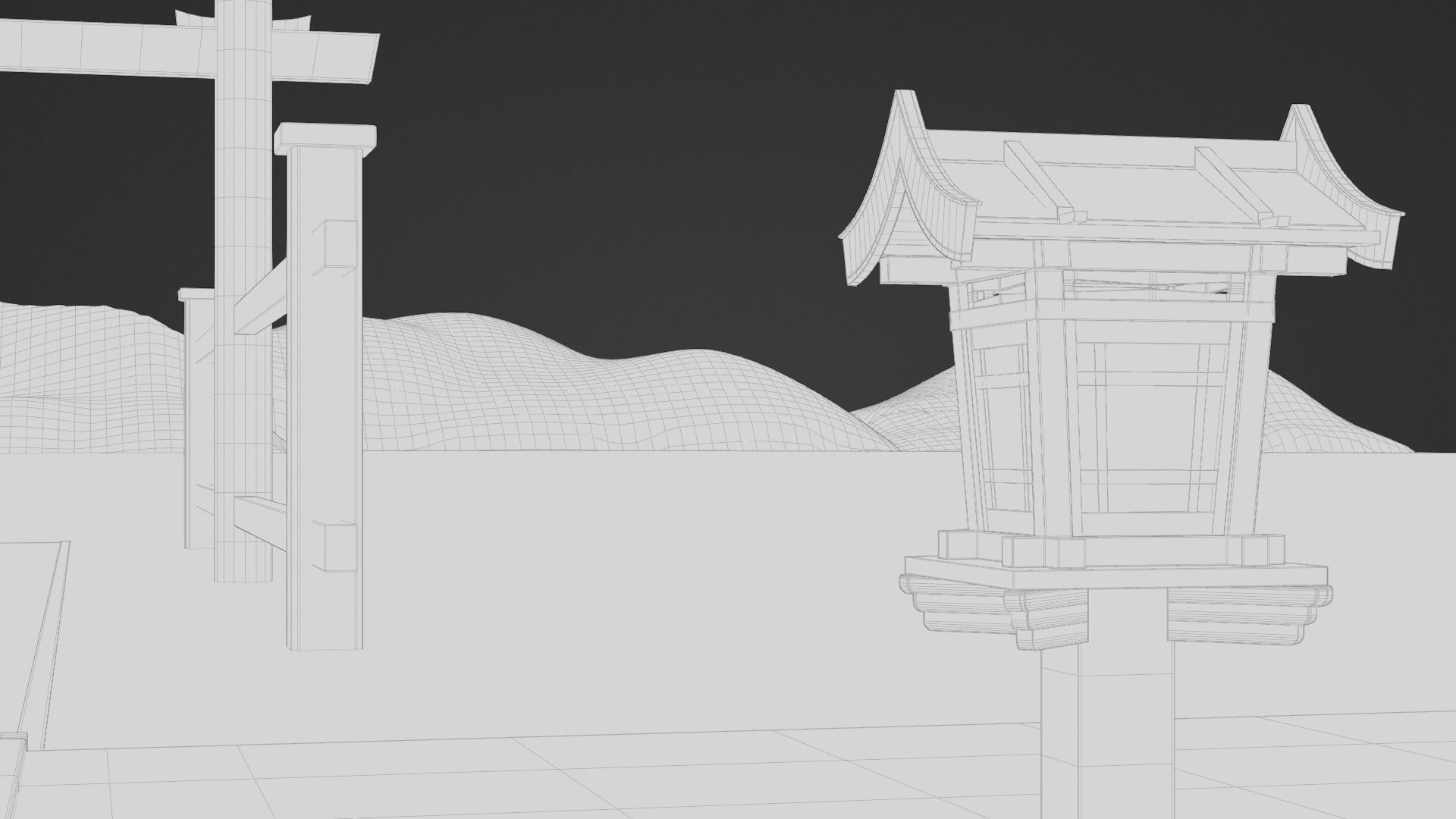 Japanese Bamboo Path 3d Scene 3D model_19