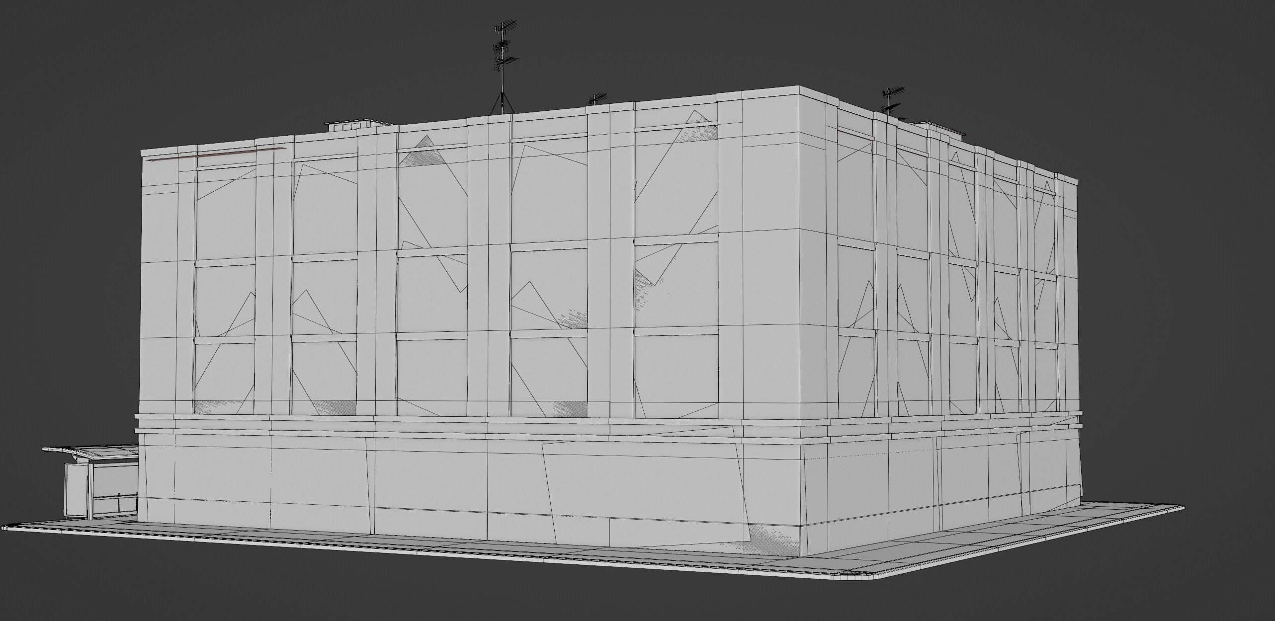 New York Building kit v2 Low-poly 3D model_10