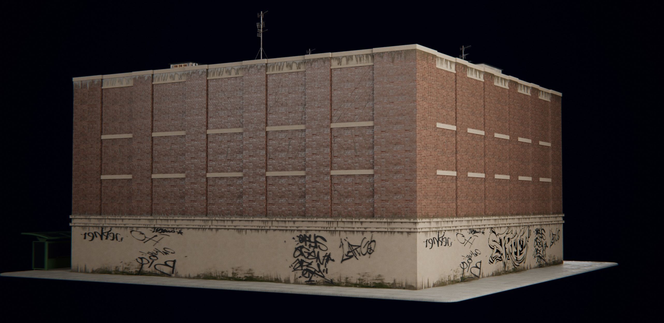 New York Building kit v2 Low-poly 3D model_5