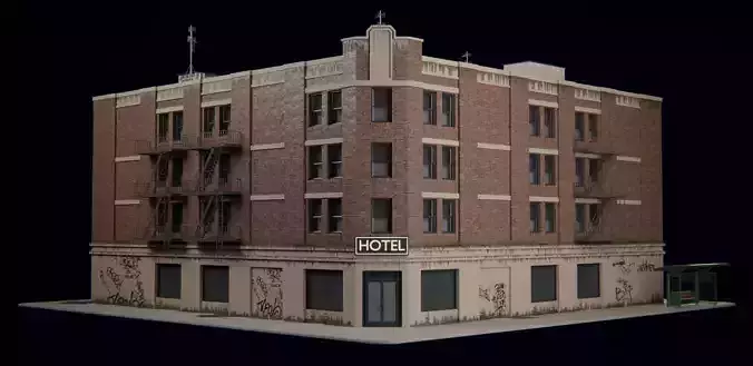 New York Building kit v2 Low-poly 3D model