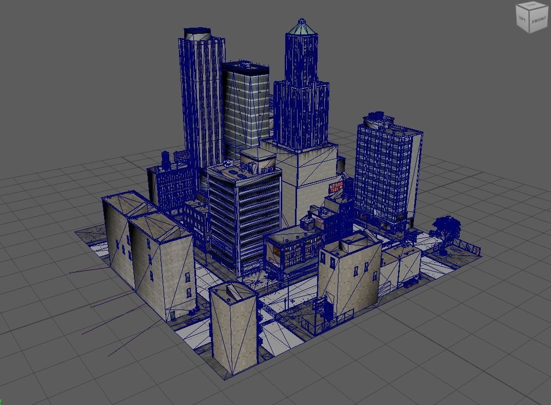 US Low Poly Game and Animation Ready City 3D model Low-poly 3D model_10