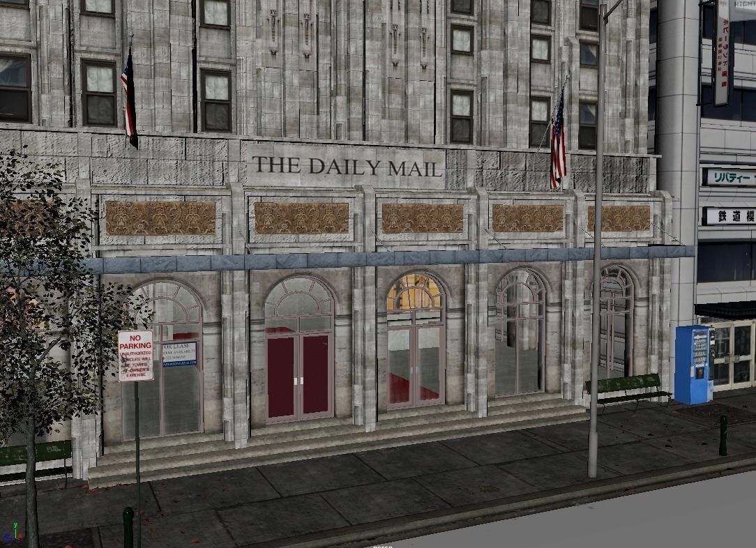 US Low Poly Game and Animation Ready City 3D model Low-poly 3D model_3