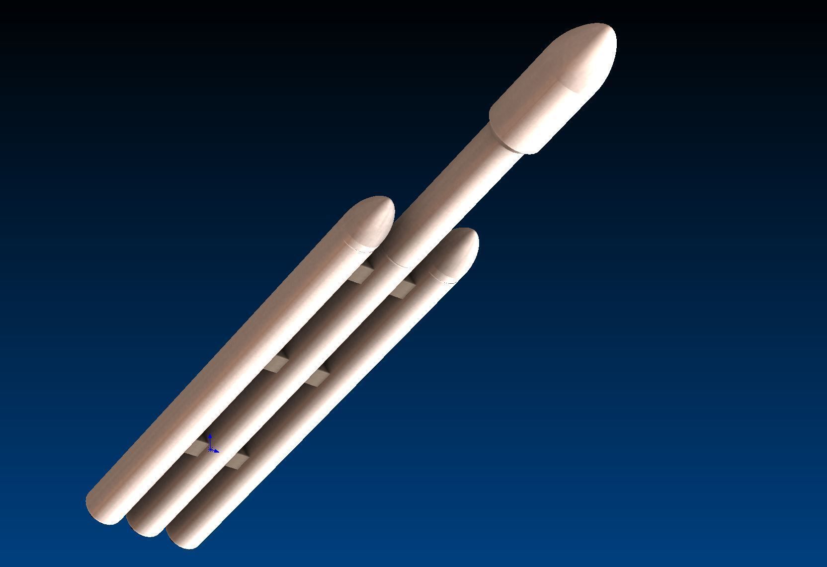 Detailed and Easy to 3D Print SpaceX Falcon Heavy Rocket 3D print model_3