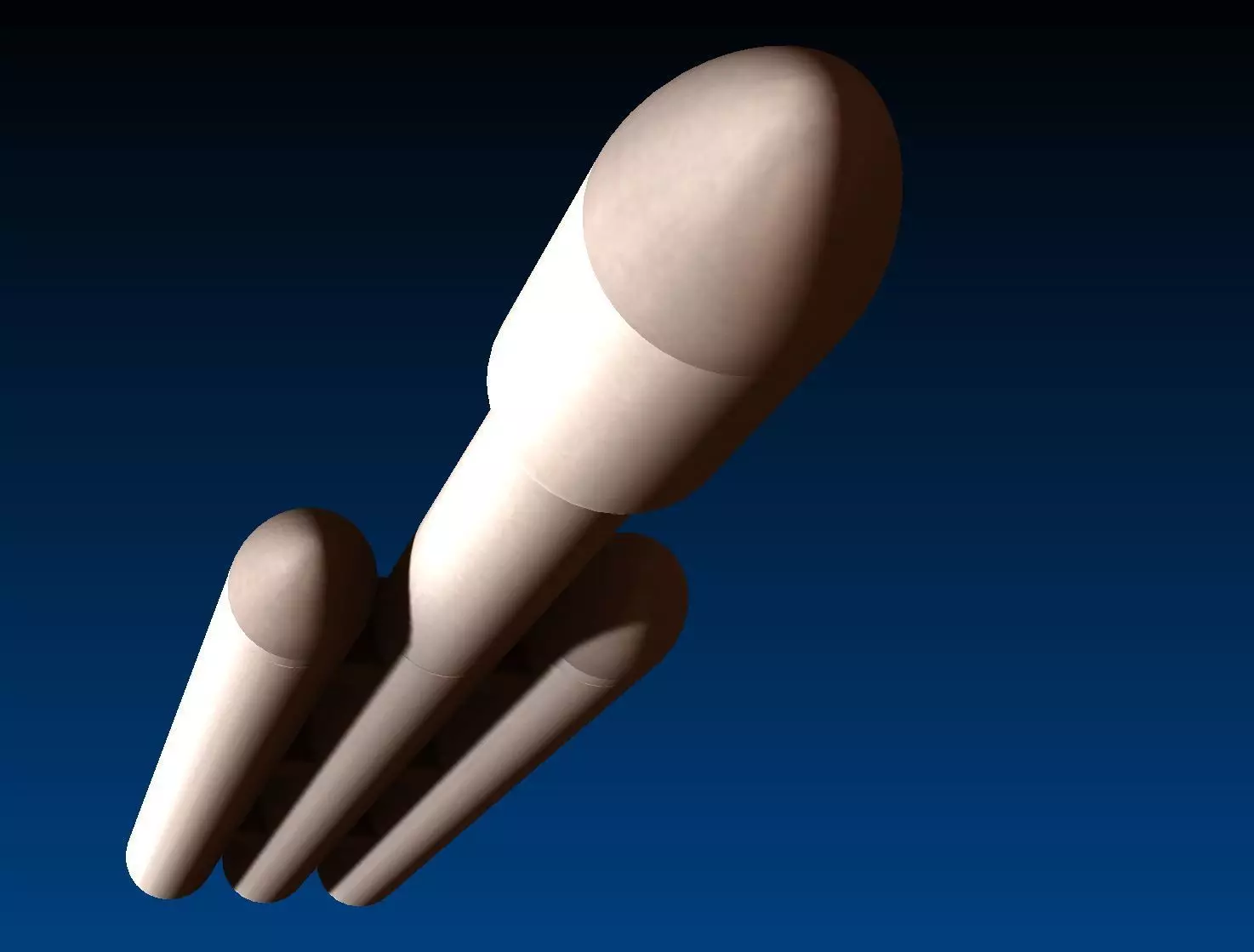 Detailed and Easy to 3D Print SpaceX Falcon Heavy Rocket 3D print model_0