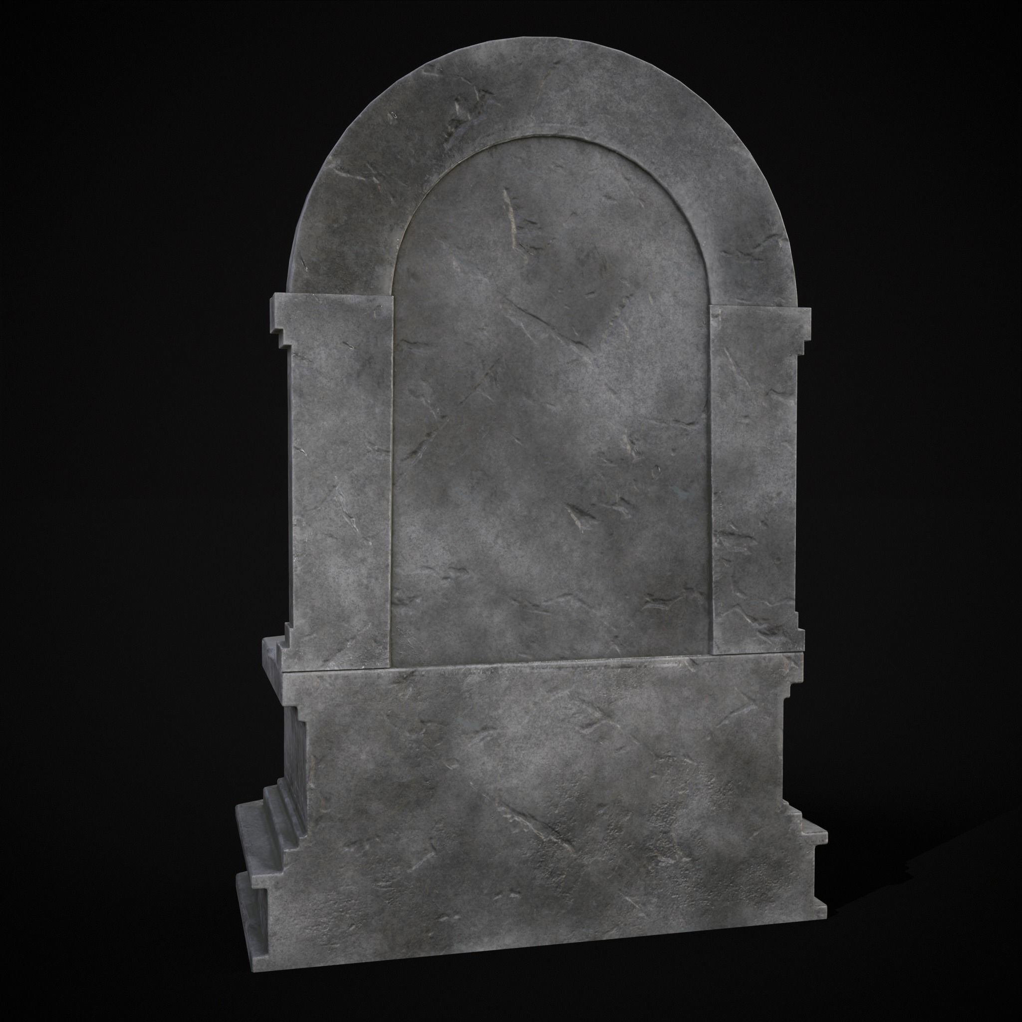 Gothic Wall Water Fountain Low-poly 3D model_23