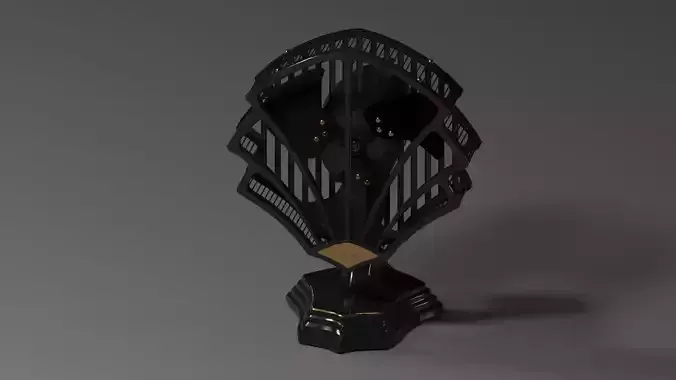 Art Deco Desk Dan Black and Gold