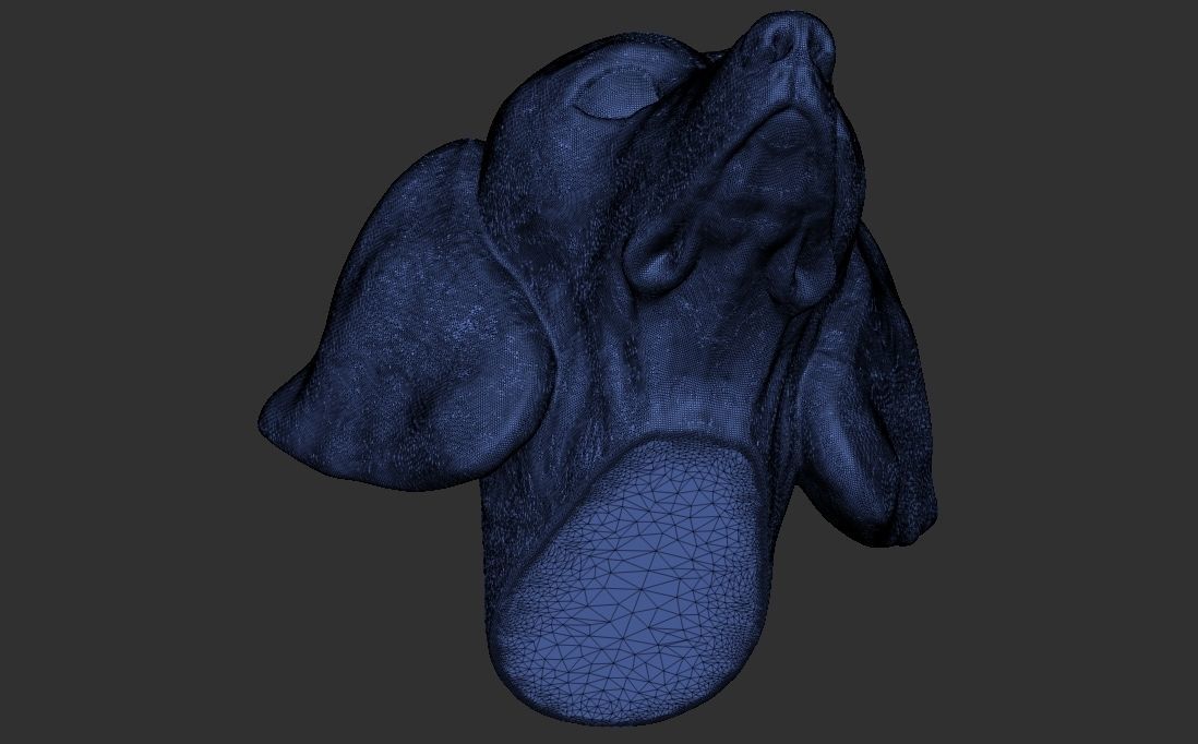 Dachshund dog head for 3D printing 3D print model_26