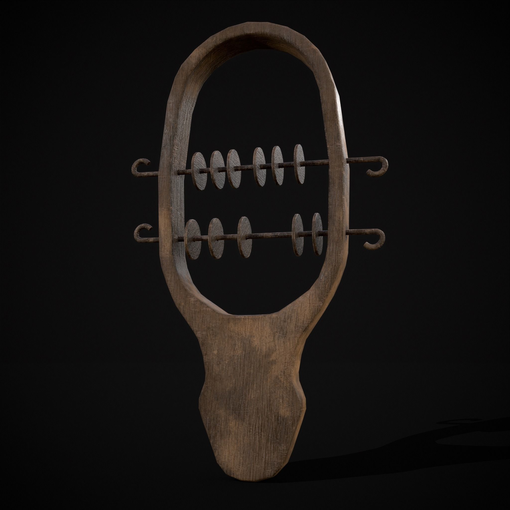 Small Wooden Baby Rattle Low-poly 3D model_31