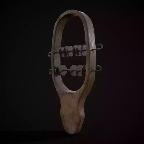 Small Wooden Baby Rattle Low-poly 3D model Small Wooden Baby Rattle Low-poly 3D model