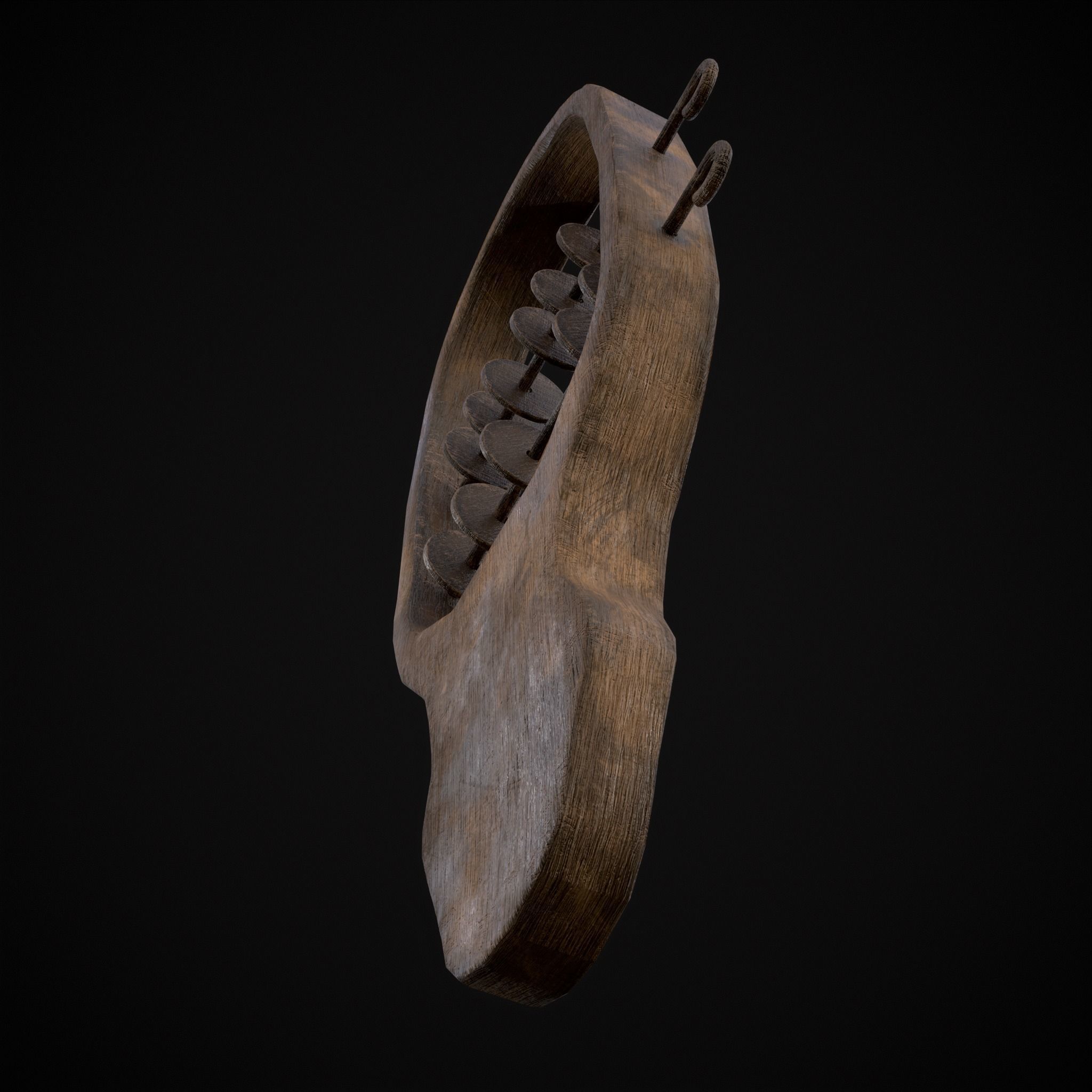 Small Wooden Baby Rattle Low-poly 3D model_21