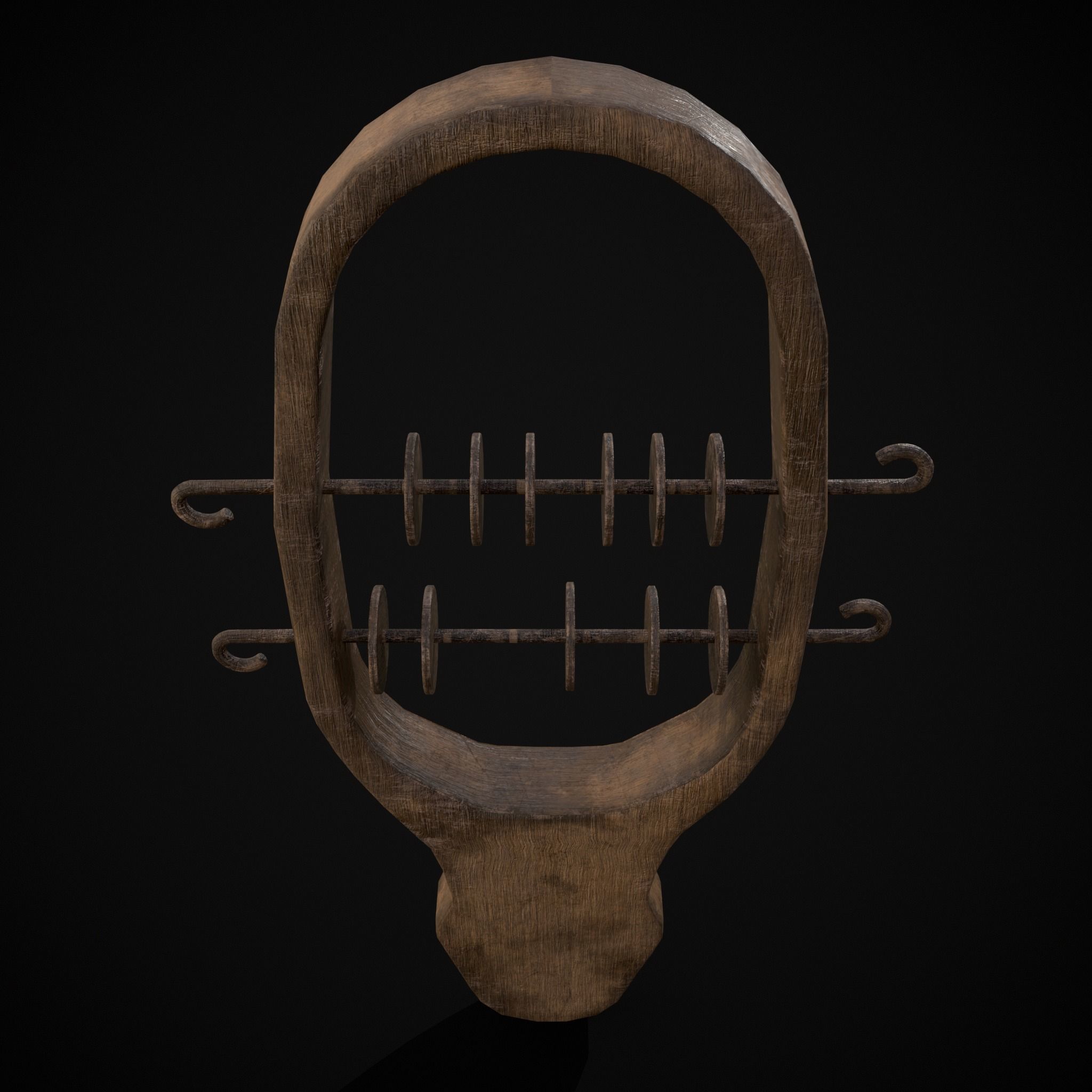 Small Wooden Baby Rattle Low-poly 3D model_25