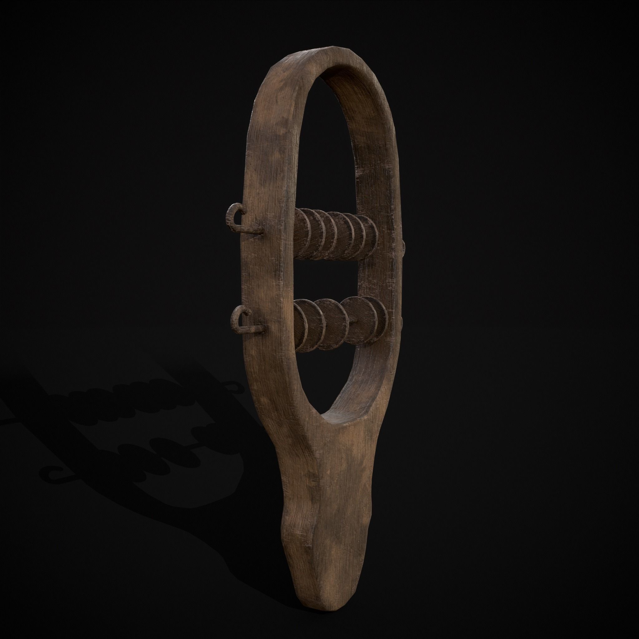 Small Wooden Baby Rattle Low-poly 3D model_33