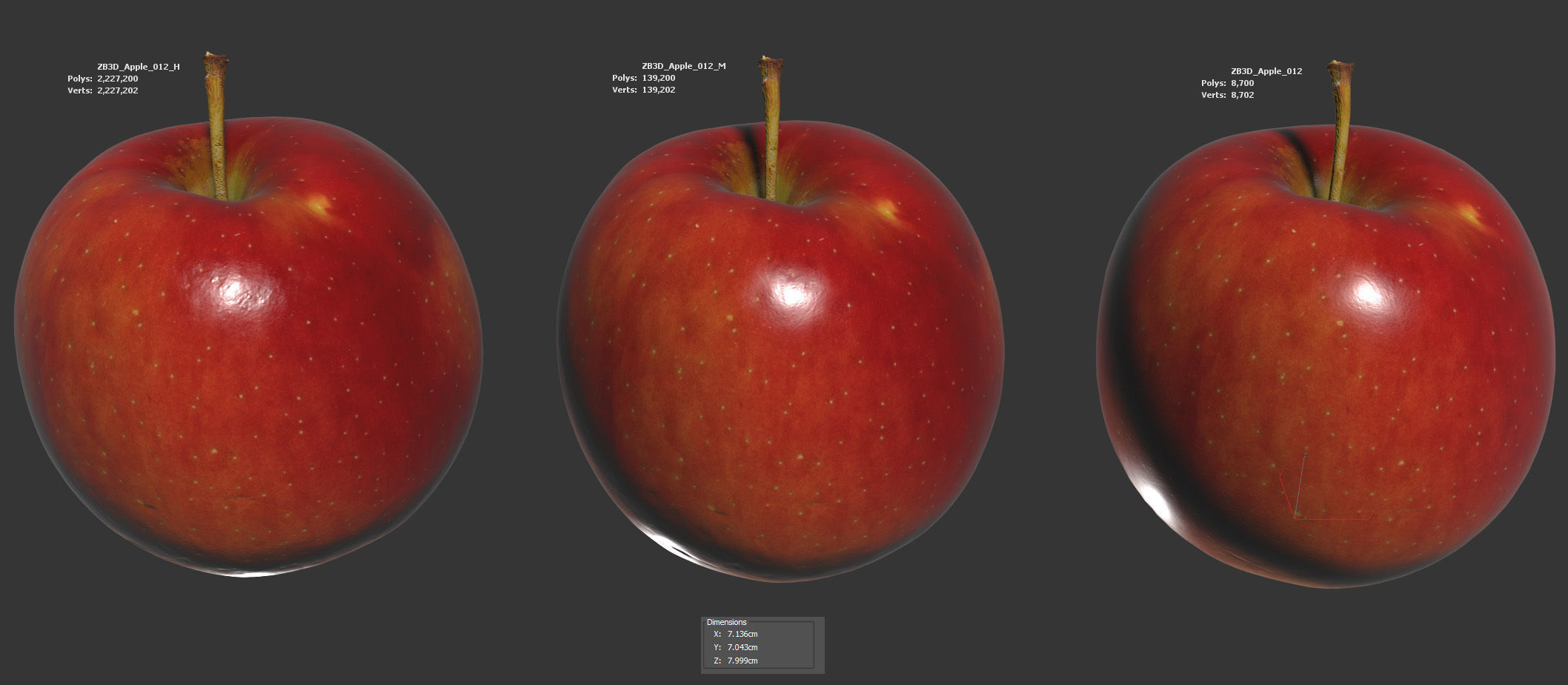 Apple 3D model_5