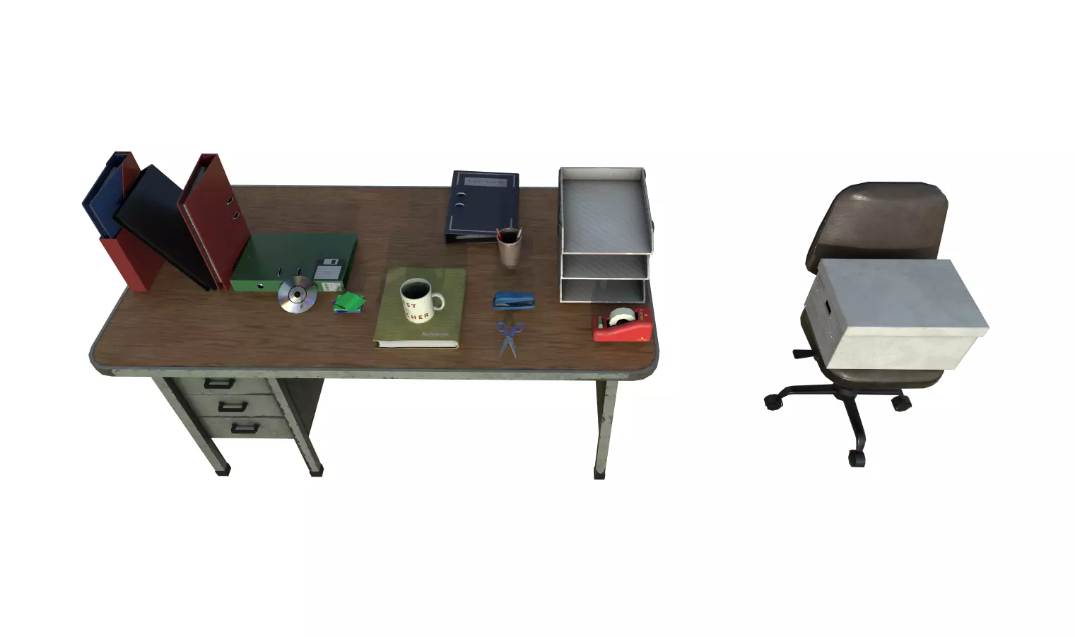 Office Props Pack 1 Low-poly 3D model