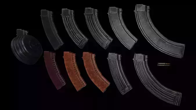 AKM and AK74 Magazines 3D model