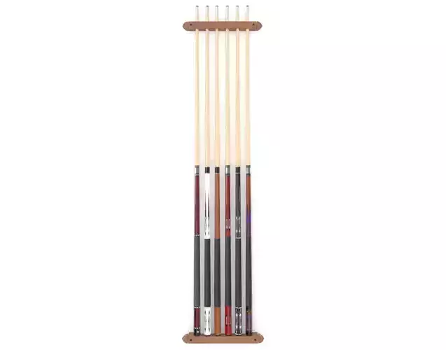 Wall cue stick rack 3D model