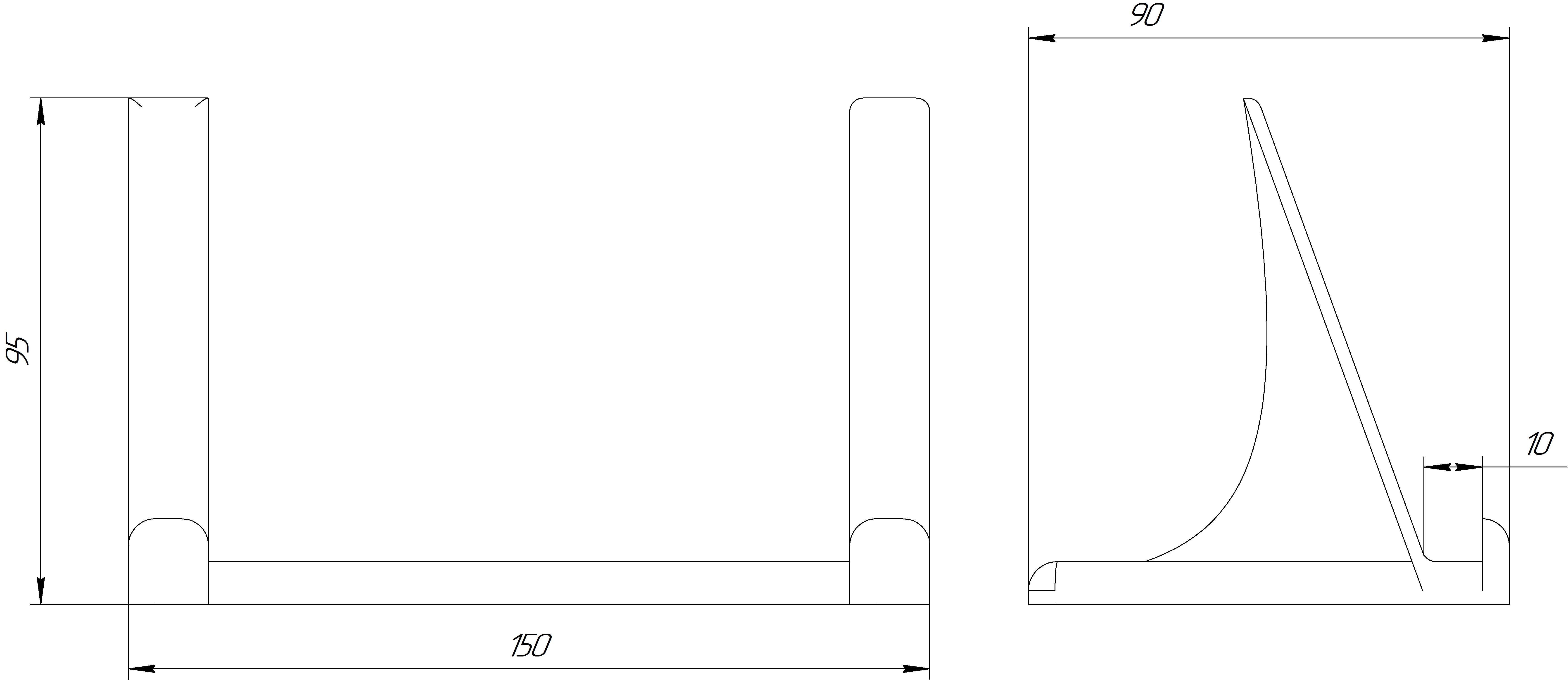 Stand bracket for tablet  3D print model_1