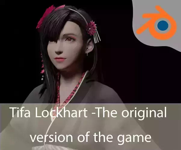 Tifa Lockhart  Low-poly 3D model