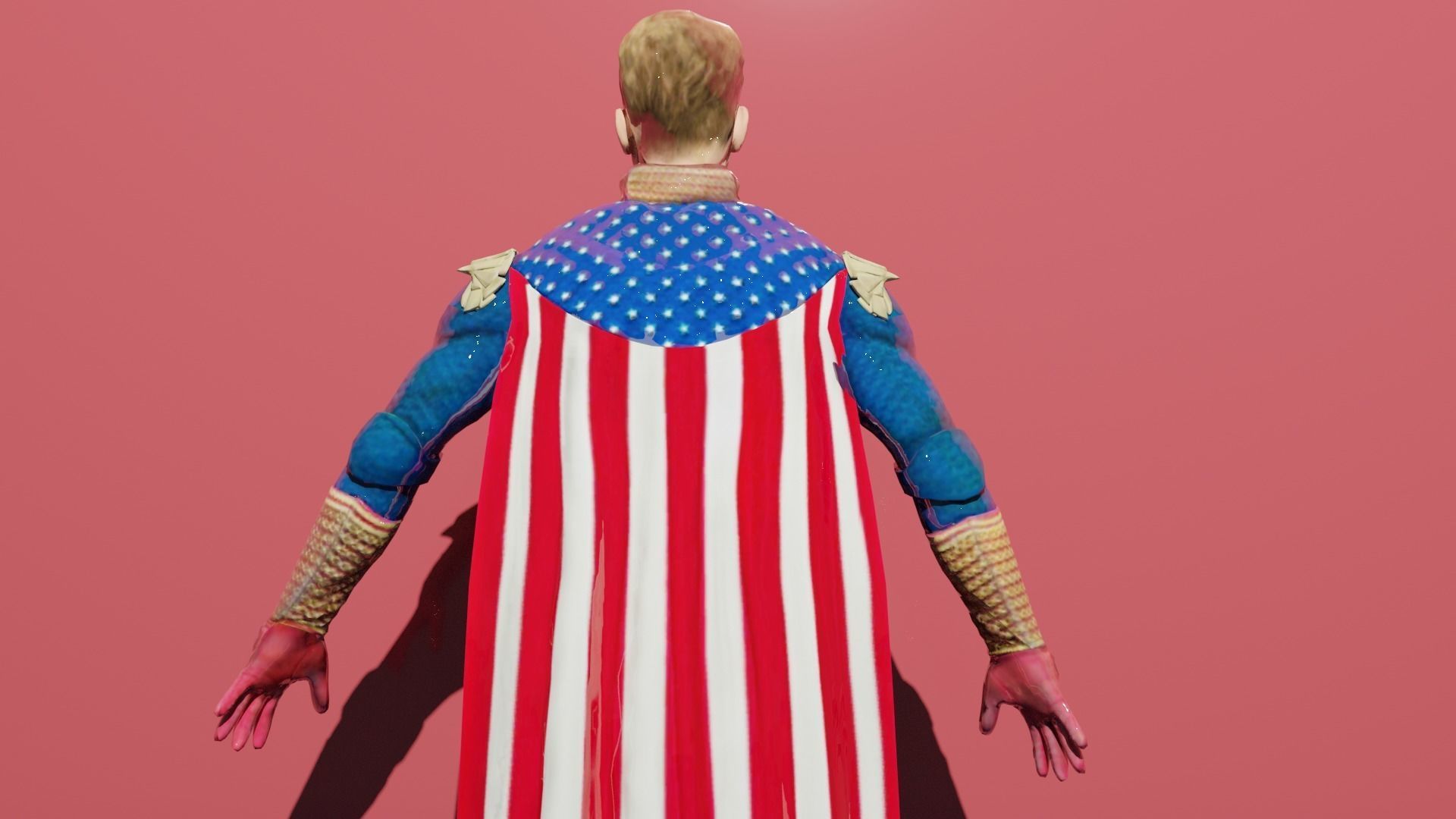 Homelander  Low-poly 3D model_5