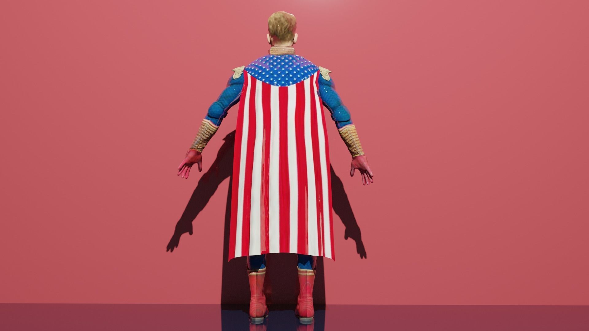 Homelander  Low-poly 3D model_4