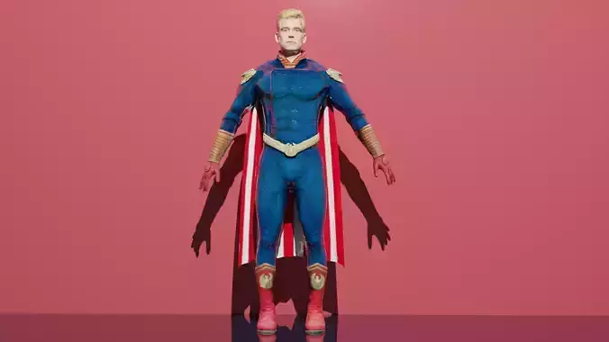 Homelander  Low-poly 3D model