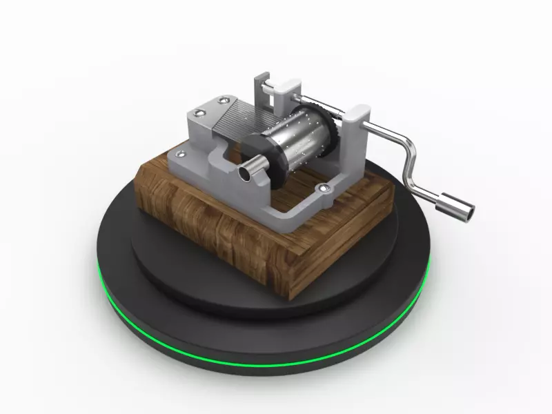 Classic Music Box 3D model_0