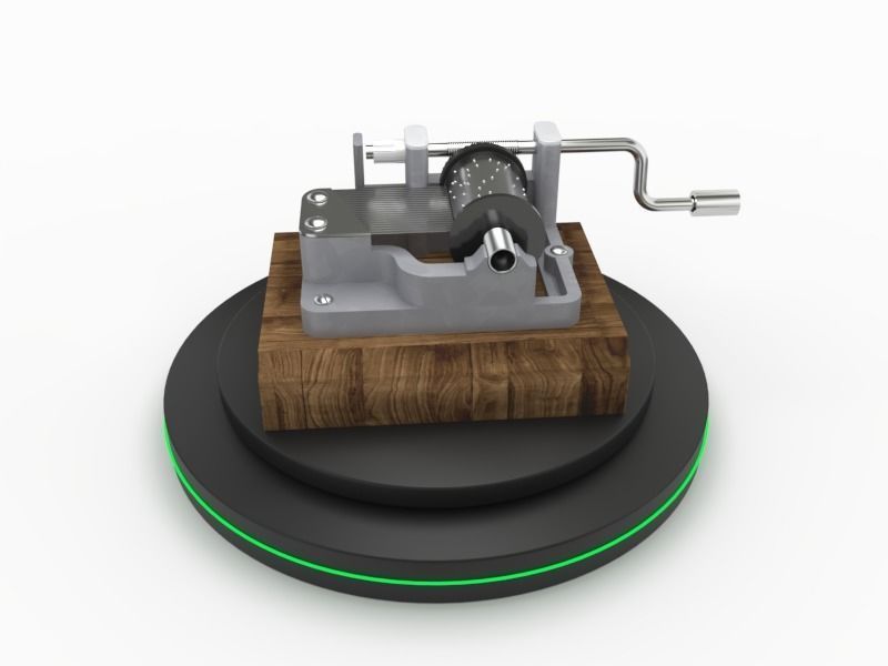 Classic Music Box 3D model_1