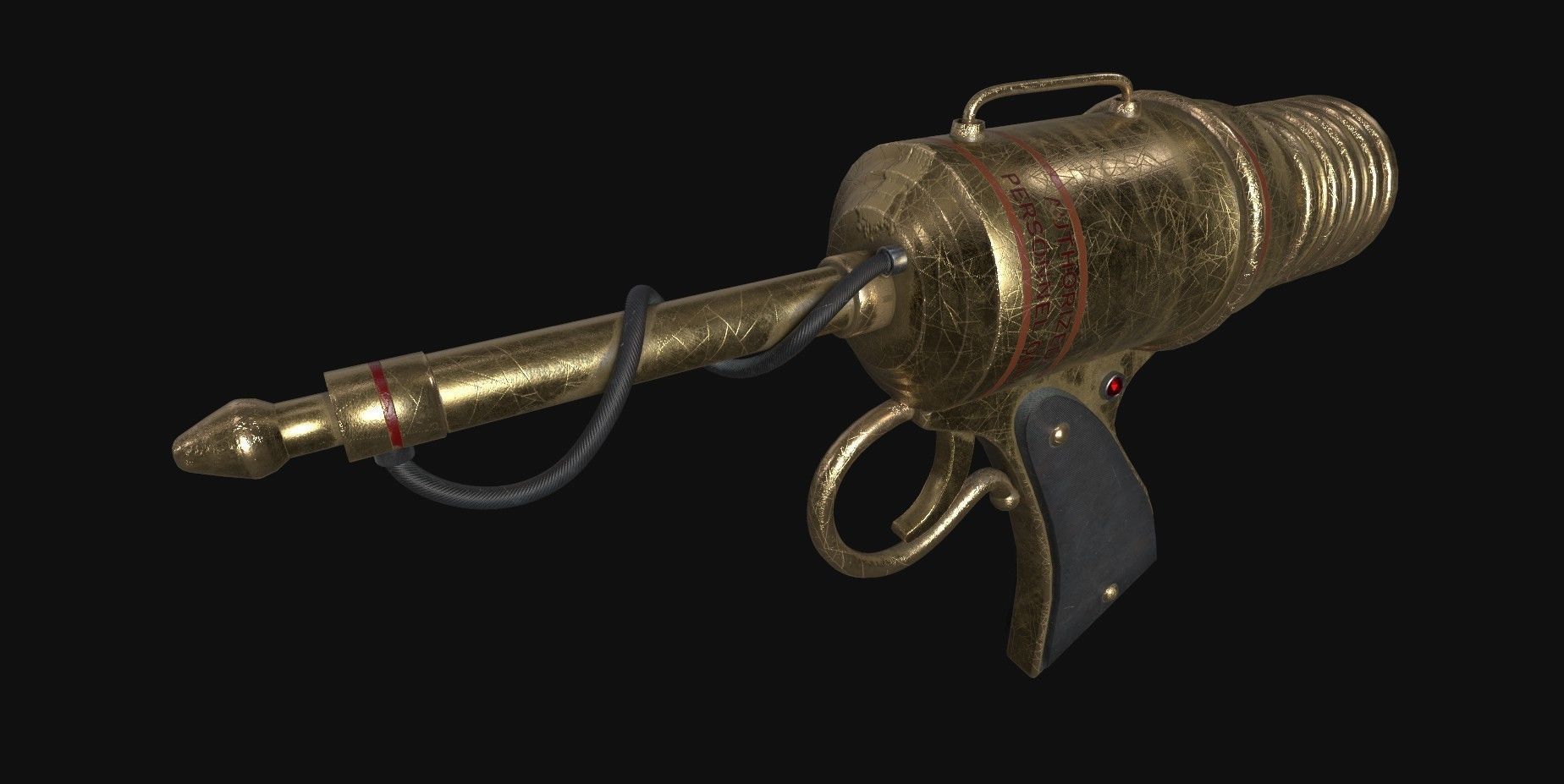 Ray gun Low-poly 3D model_12