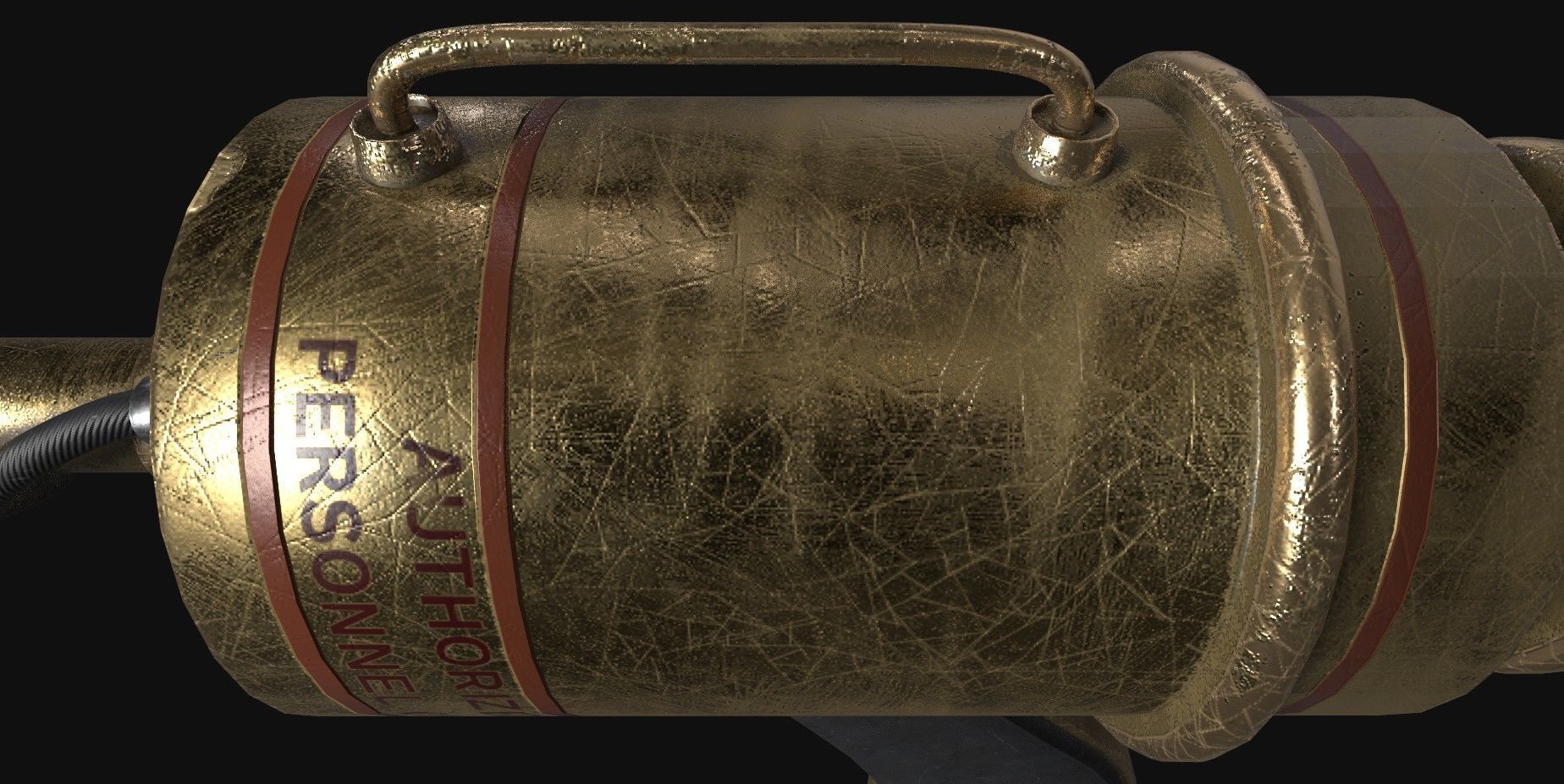 Ray gun Low-poly 3D model_1