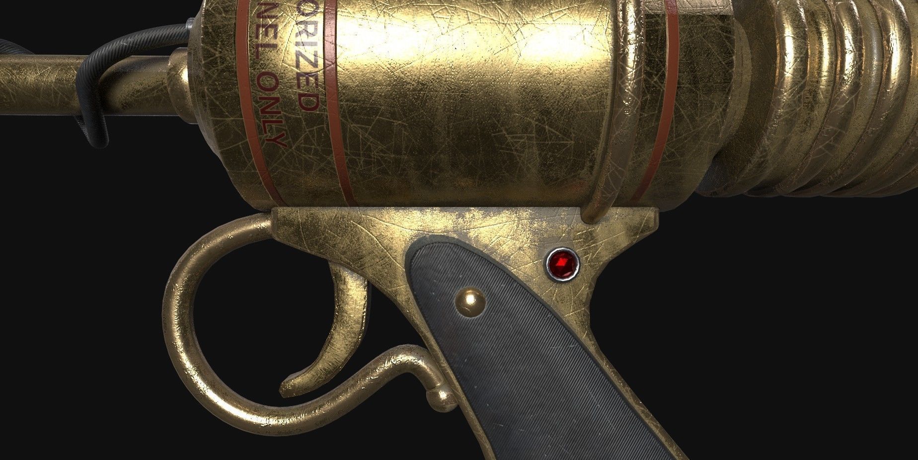 Ray gun Low-poly 3D model_6