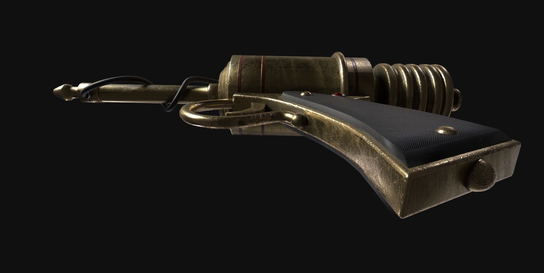 Ray gun Low-poly 3D model_4