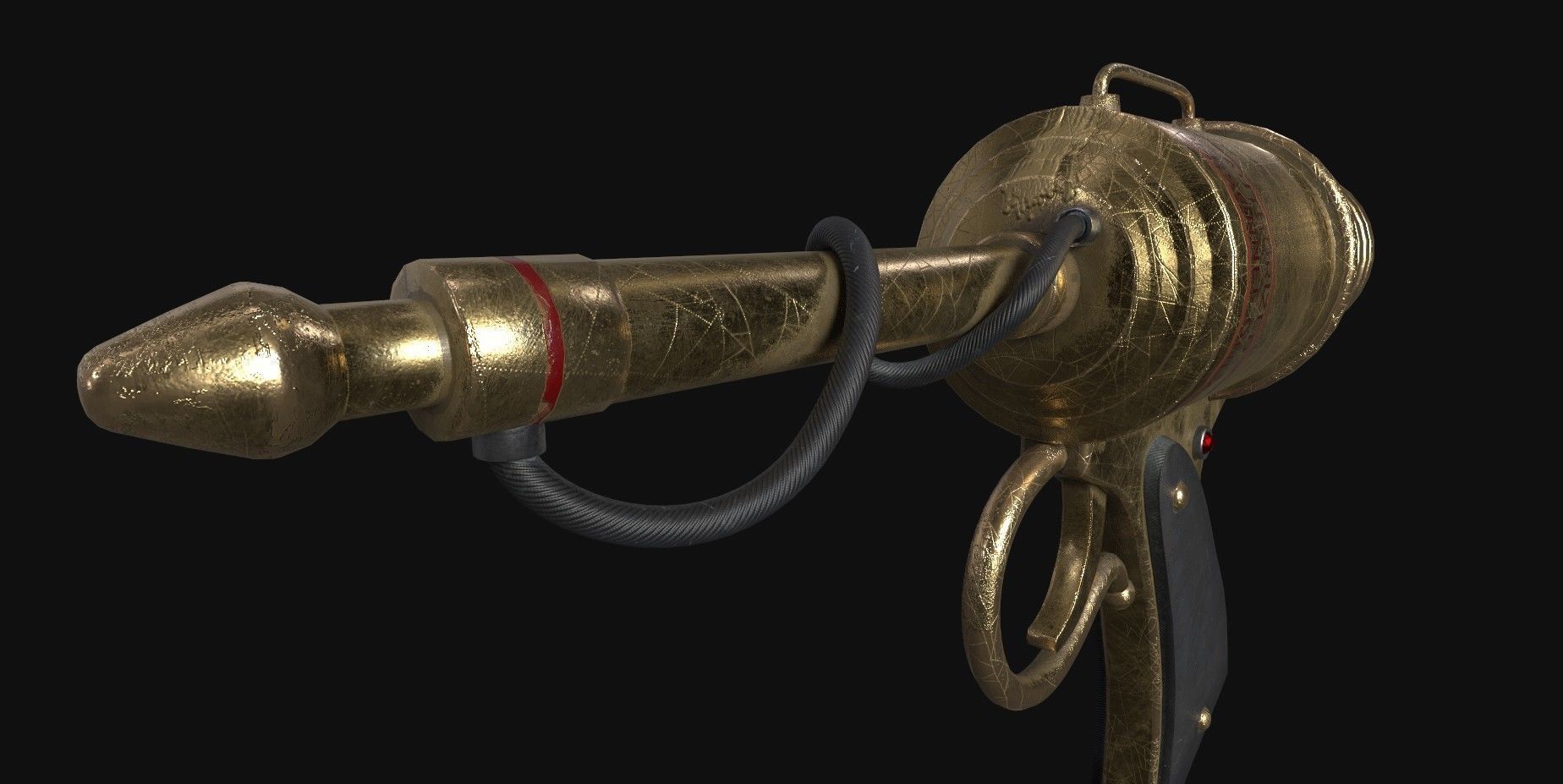 Ray gun Low-poly 3D model_11