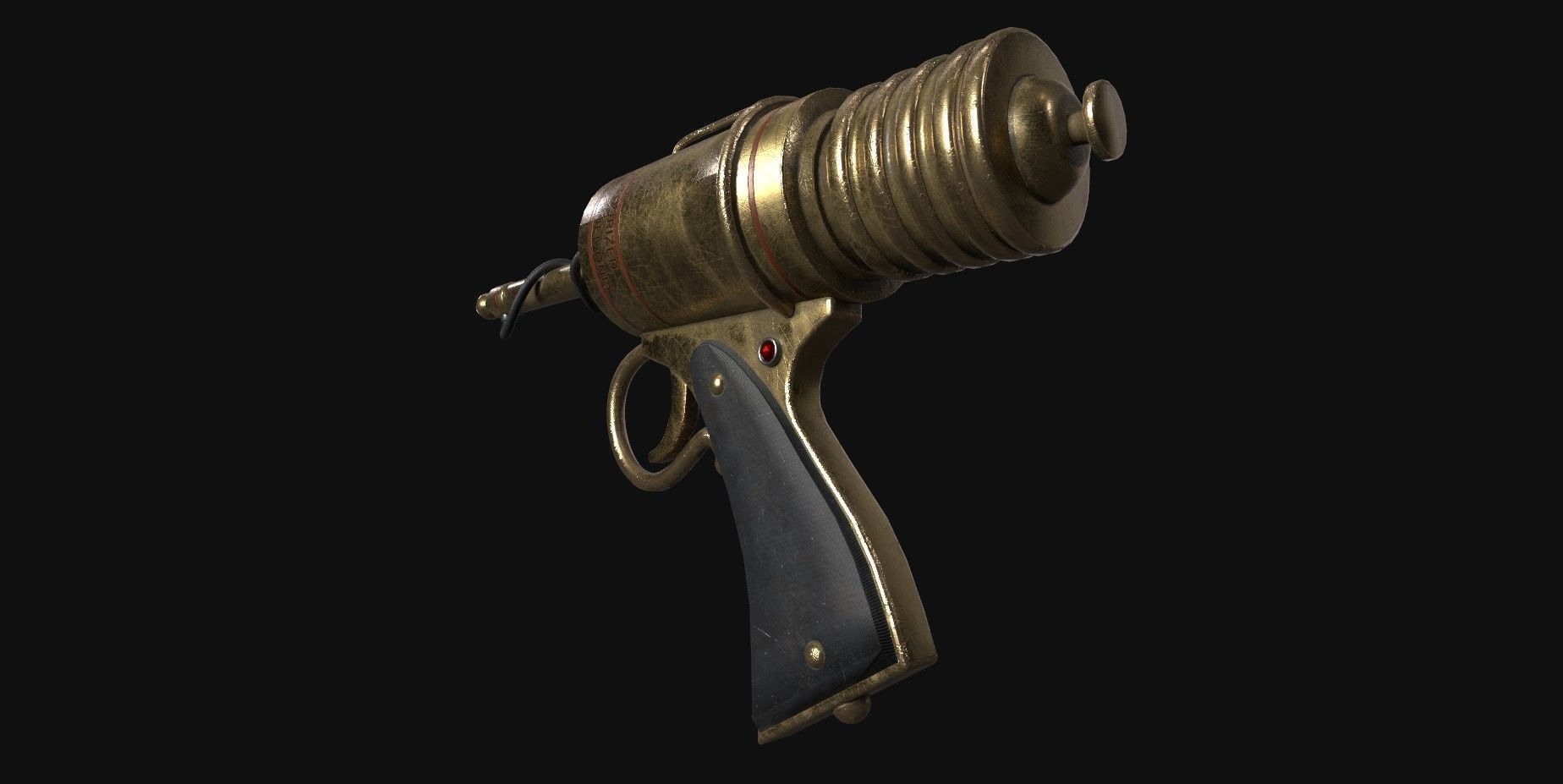 Ray gun Low-poly 3D model_5