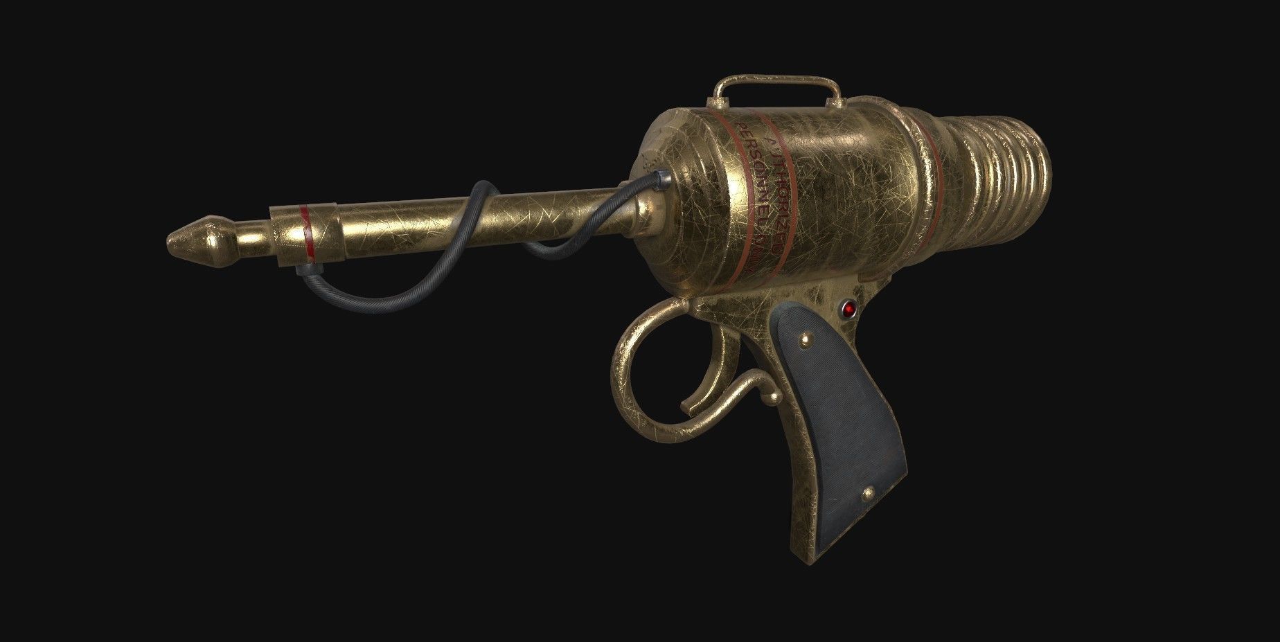 Ray gun Low-poly 3D model_8