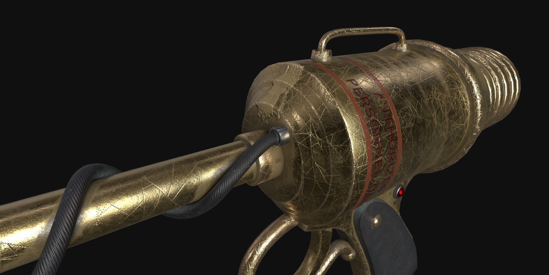 Ray gun Low-poly 3D model_13