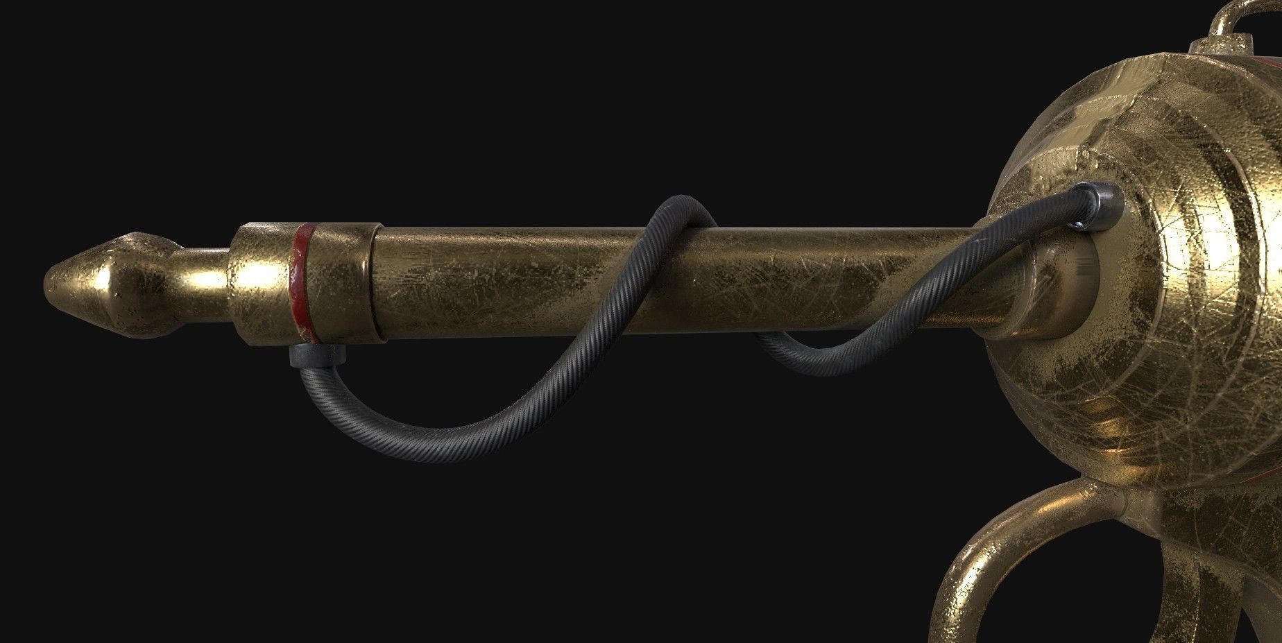 Ray gun Low-poly 3D model_7