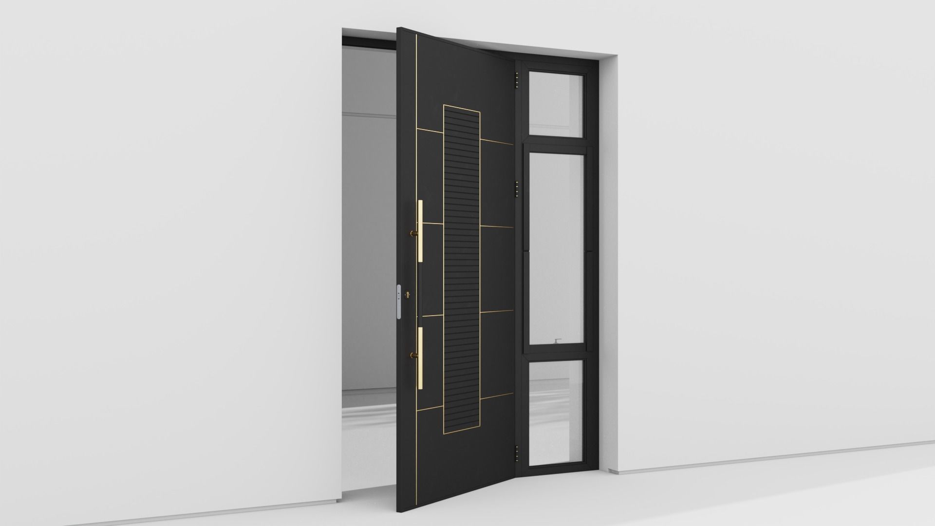 Aluminium door 280 3D model_3