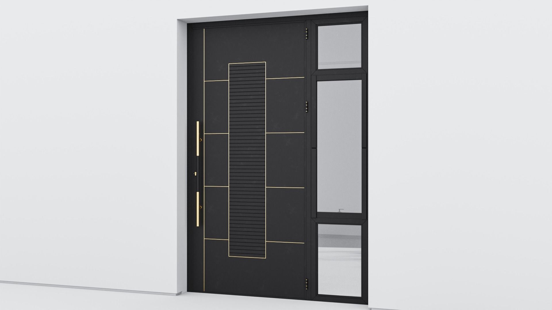 Aluminium door 280 3D model_2