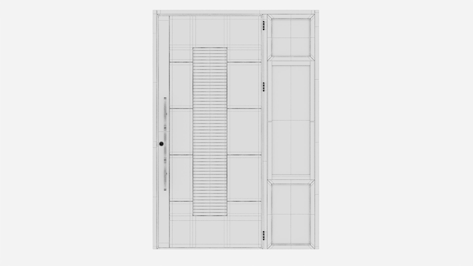 Aluminium door 280 3D model_5