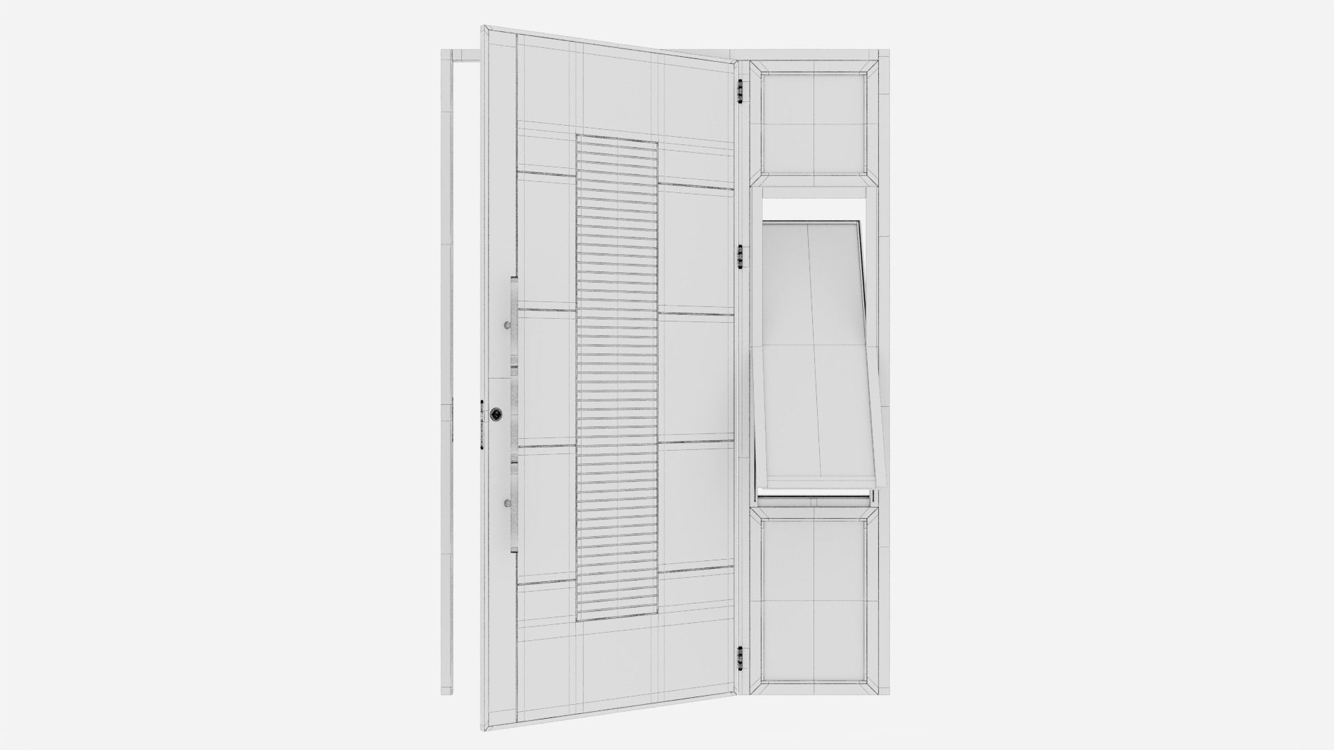 Aluminium door 280 3D model_6