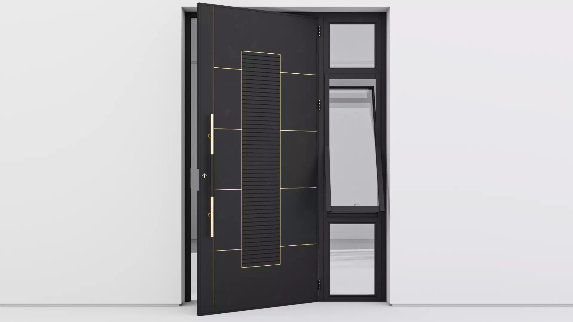 Aluminium door 280 3D model_0