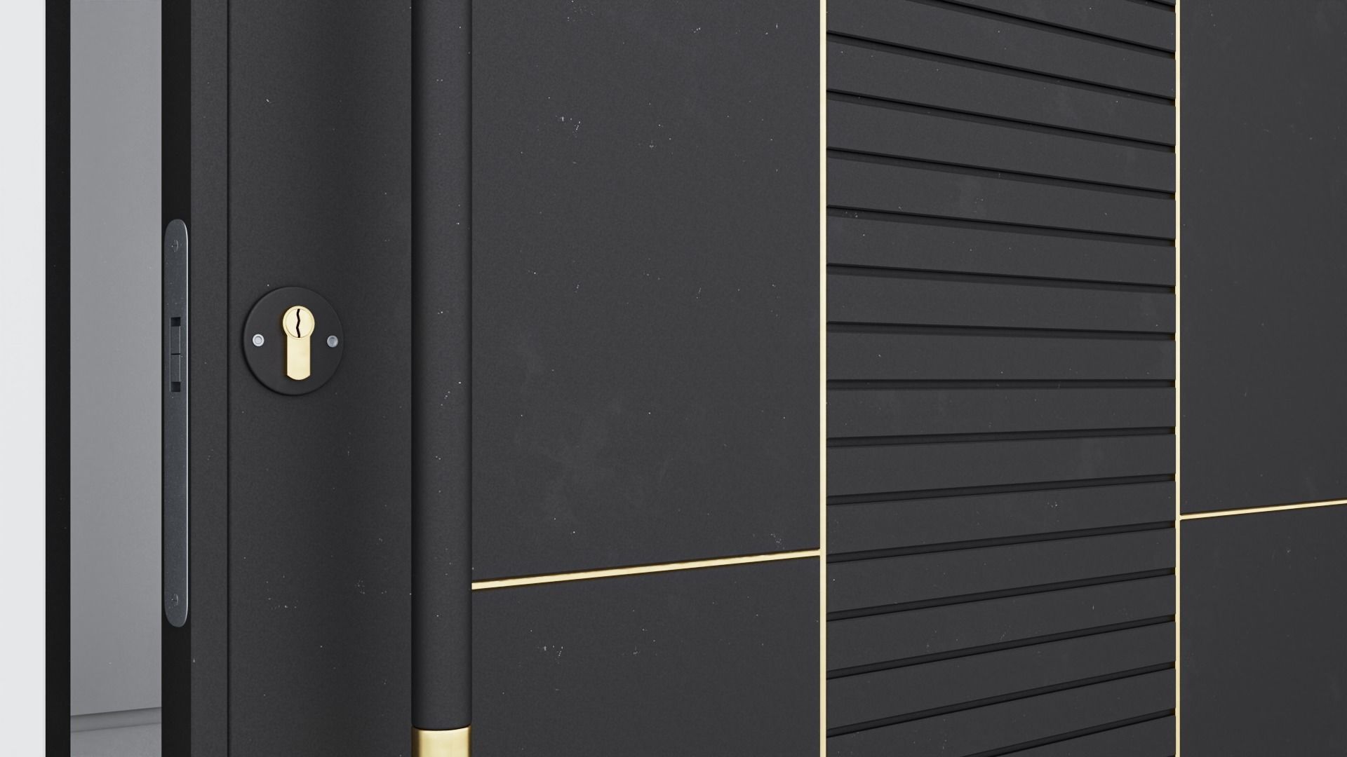 Aluminium door 280 3D model_4