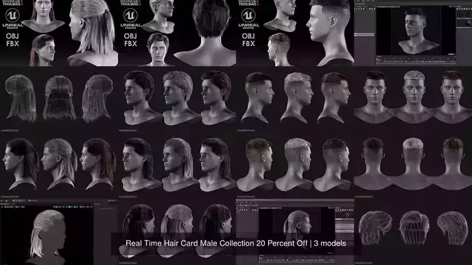 Real Time Hair Card Male Collection 20 Percent Off 