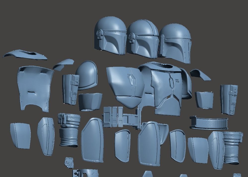 Mandalorian Armor Kit OneSix OneSixth 12inch Star Wars 3D print model_6