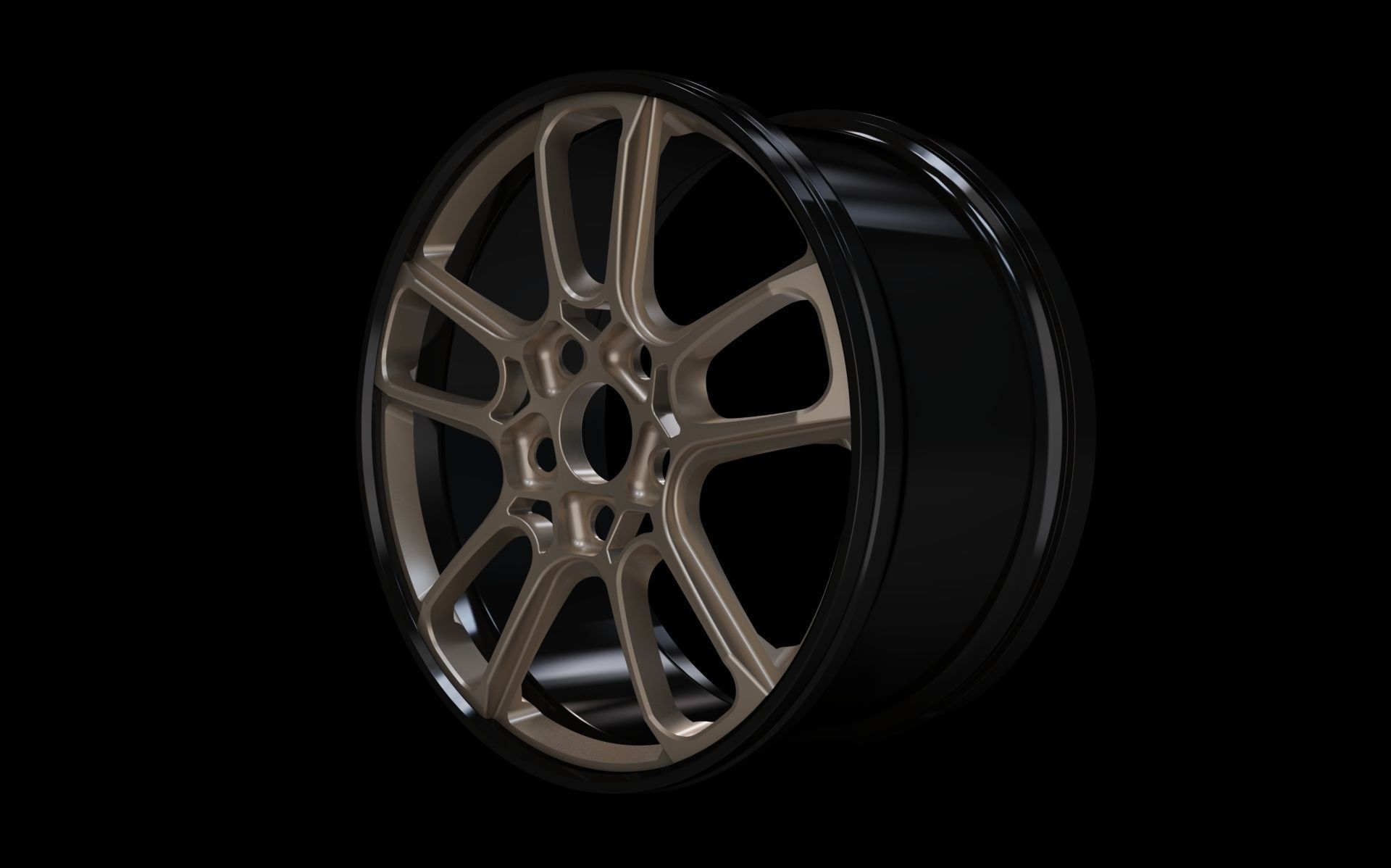 rims whell tuning chrome  3D model_3
