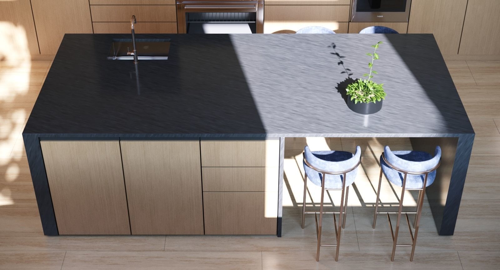 Luxury Modern Kitchen 3D model_5