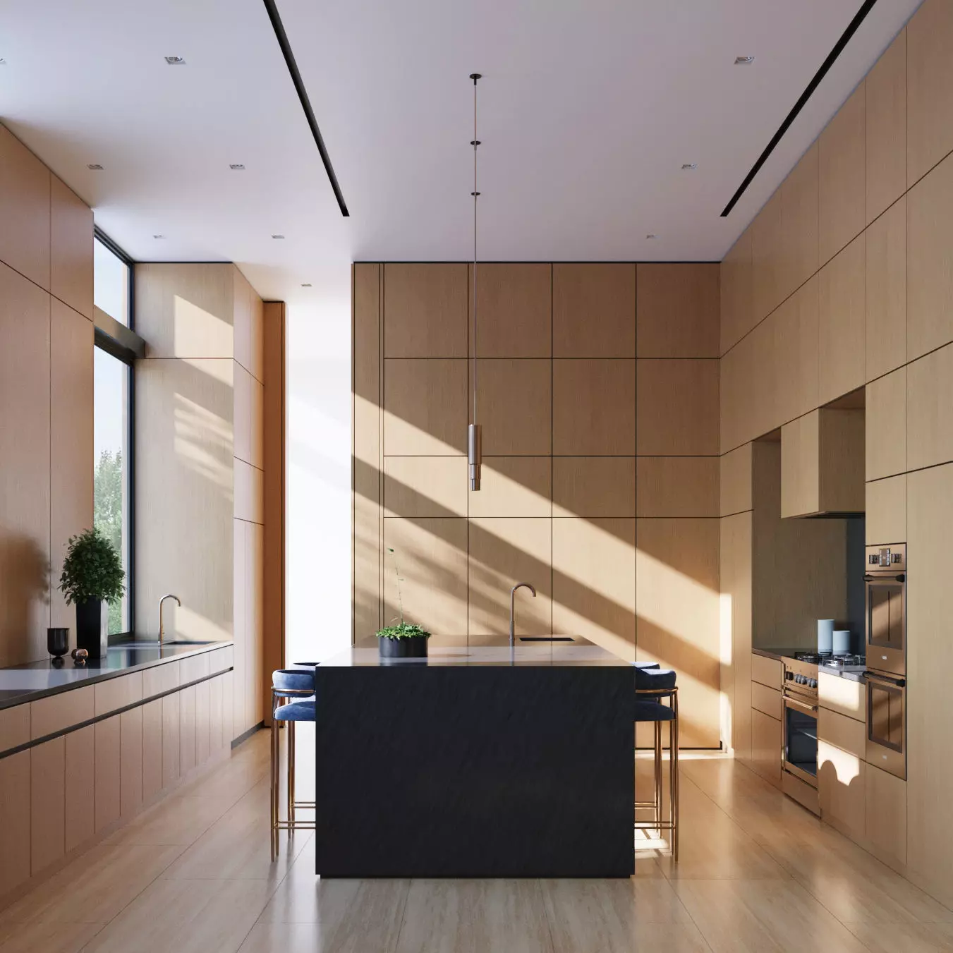 Luxury Modern Kitchen 3D model_0